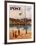 "Kite in the Tree" Saturday Evening Post Cover, March 10, 1956-John Clymer-Framed Giclee Print