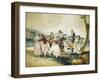 Kite's Dance Tapestry Based on Cartoon by Francisco Goya, 1777-78-null-Framed Giclee Print