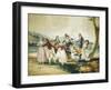 Kite's Dance Tapestry Based on Cartoon by Francisco Goya, 1777-78-null-Framed Giclee Print