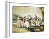 Kite's Dance Tapestry Based on Cartoon by Francisco Goya, 1777-78-null-Framed Giclee Print