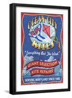 Kite Shop - Ocean City, Maryland-Lantern Press-Framed Art Print