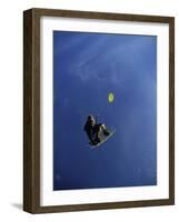 Kite Surfer in Midair-null-Framed Photographic Print