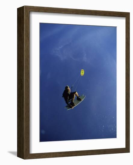 Kite Surfer in Midair-null-Framed Photographic Print