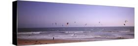 Kite Surfers over the Sea, Waddell Beach, Waddell Creek, Santa Cruz County, California, USA-null-Stretched Canvas