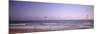 Kite Surfers over the Sea, Waddell Beach, Waddell Creek, Santa Cruz County, California, USA-null-Mounted Photographic Print