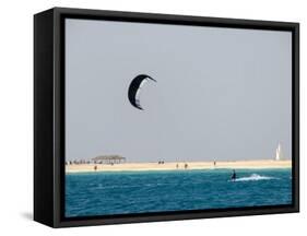 Kite Surfing at Santa Maria on the Island of Sal (Salt), Cape Verde Islands, Africa-R H Productions-Framed Stretched Canvas