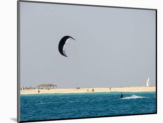 Kite Surfing at Santa Maria on the Island of Sal (Salt), Cape Verde Islands, Africa-R H Productions-Mounted Photographic Print