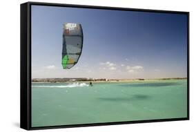 Kite Surfing on Red Sea Coast of Egypt, North Africa, Africa-Louise-Framed Stretched Canvas