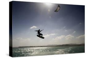 Kite Surfing on Red Sea Coast of Egypt, North Africa, Africa-Louise-Stretched Canvas