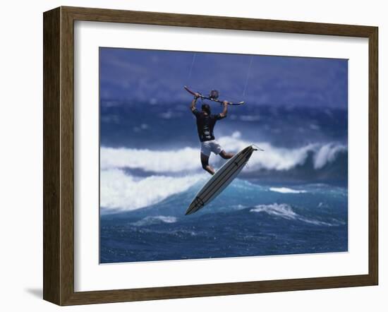 Kite Surfing-null-Framed Photographic Print