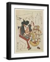 Kite with an Actor's Face-Utagawa Kuniyasu-Framed Giclee Print