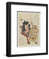 Kite with an Actor's Face-Utagawa Kuniyasu-Framed Giclee Print