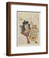 Kite with an Actor's Face-Utagawa Kuniyasu-Framed Giclee Print