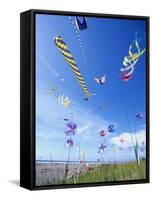 Kites on the Beach, Long Beach, Washington, USA-Merrill Images-Framed Stretched Canvas