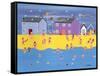 Kites on the Beach-Gordon Barker-Framed Stretched Canvas