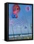 Kites Spinning, Washington State Kite Festival, Long Beach, Washington, USA-Merrill Images-Framed Stretched Canvas