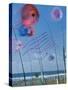 Kites Spinning, Washington State Kite Festival, Long Beach, Washington, USA-Merrill Images-Stretched Canvas