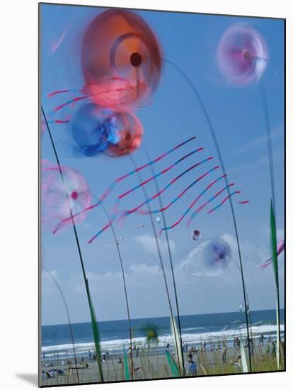 Kites Spinning, Washington State Kite Festival, Long Beach, Washington, USA-Merrill Images-Mounted Photographic Print