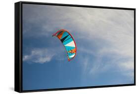 Kitesurfers at Utah Lake, Near Salt Lake City Utah-Carlo Acenas-Framed Stretched Canvas