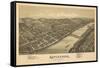 Kittanning, Pennsylvania - Panoramic Map-Lantern Press-Framed Stretched Canvas
