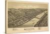 Kittanning, Pennsylvania - Panoramic Map-Lantern Press-Stretched Canvas