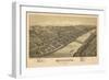 Kittanning, Pennsylvania - Panoramic Map-Lantern Press-Framed Art Print