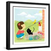 Kitten and Me - Humpty Dumpty-Sheree Boyd-Framed Giclee Print