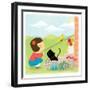 Kitten and Me - Humpty Dumpty-Sheree Boyd-Framed Giclee Print