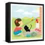 Kitten and Me - Humpty Dumpty-Sheree Boyd-Framed Stretched Canvas