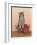 Kitten and Wool Basket-Janet Pidoux-Framed Premium Giclee Print