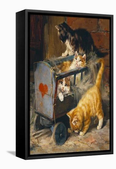 Kitten Carriage-Julius Adam-Framed Stretched Canvas