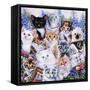 Kitten Collage-Jenny Newland-Framed Stretched Canvas