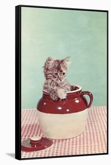 Kitten in a Jug-null-Framed Stretched Canvas