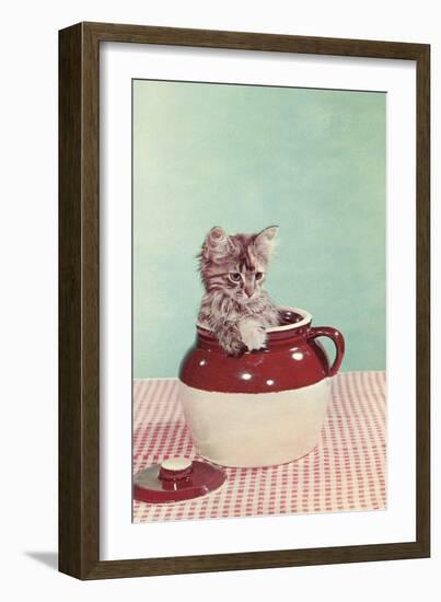 Kitten in a Jug-null-Framed Art Print