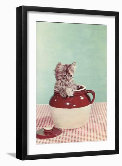 Kitten in a Jug-null-Framed Art Print
