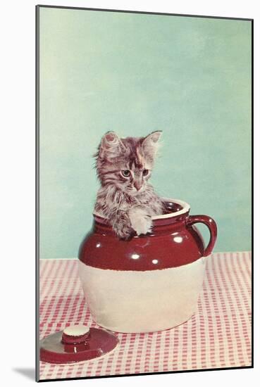 Kitten in a Jug-null-Mounted Art Print
