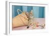 Kitten in Sewing Basket-null-Framed Art Print