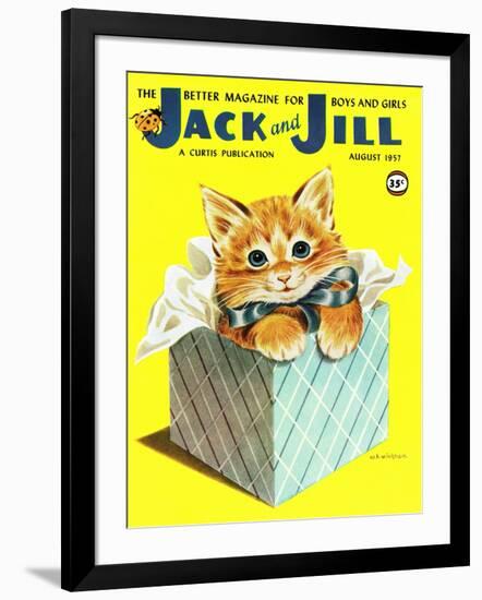 Kitten - Jack and Jill, August 1957-Wilmer Wickham-Framed Giclee Print