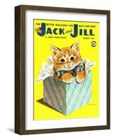 Kitten - Jack and Jill, August 1957-Wilmer Wickham-Framed Giclee Print