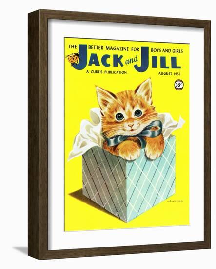 Kitten - Jack and Jill, August 1957-Wilmer Wickham-Framed Giclee Print