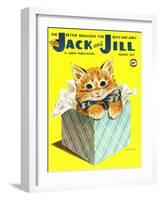 Kitten - Jack and Jill, August 1957-Wilmer Wickham-Framed Giclee Print