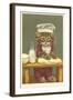 Kitten Making Bread-null-Framed Art Print