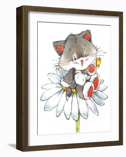 Kitten on a Flower-ZPR Int’L-Framed Giclee Print