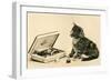 Kitten with Box of Chocolates-null-Framed Premium Giclee Print