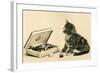 Kitten with Box of Chocolates-null-Framed Art Print