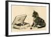 Kitten with Box of Chocolates-null-Framed Art Print