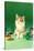 Kitten with Christmas Bulbs, Retro-null-Stretched Canvas