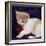 Kitten with Red Feather  2020  (photograph)-Ant Smith-Framed Photographic Print