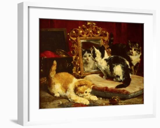 Kittens, 1893-Charles Van Den Eycken-Framed Art Print