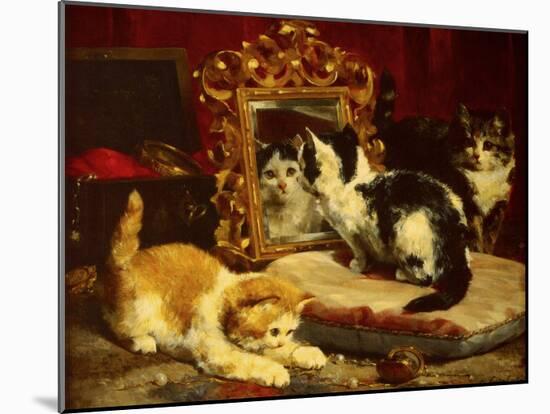 Kittens, 1893-Charles Van Den Eycken-Mounted Art Print
